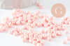 Perles de rocaille verre rose pastel 4.5mm, x10g (G7794)
