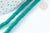 Perles disques heishi polymère vert 4x1 mm, fabrication bijoux heishi, le fil de 39.9cm - G7190