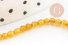 Perles en Agate jaune 2mm, perles facettes Agate, pierres précieuses, perles bijoux, fil de 39cm, x1 (G4658)