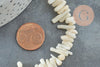 Perles en corail blancnaturel 3-12mm, x1 fil 40cm (G0985)