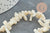 Perles en corail blancnaturel 3-12mm, x1 fil 40cm (G0985)