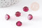 Perles fleur verre rouge et or 11mm, perles verre tchèque, perles fleur, verre violet, x10 (G4190)