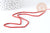 Perles heishi howlite naturelle rouge 2mm, fil de 30cm, x1 (G7266)