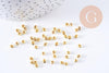 Perles hexagonale intercalaires facetté zamac doré 4x3.5mm, x50 (G10685)