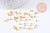 Perles hexagonale intercalaires facetté zamac doré 4x3.5mm, x50 (G10685)