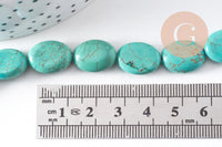 Perles howlite turquoise naturelle 12-14-16-18mm, x5 (G8192)