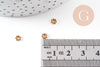 Perles intercalaires Rondelles fleurs acier 304 inoxydable doré IP 4mm, x10 (G10892)