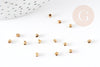 Perles intercalaires facettées laiton brut 2.5mm, x100 (G0032)