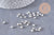 Perles intercalaires facettées zamac argenté 3mm, x 50-100-200 (G1894)