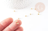 Perles intercalaires facettées zamac doré 4x3.5mm, x50 (6.5gr) (G1547)