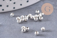 Perles intercalaires fer argenté 3mm, x5gr (G1322)