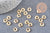 Perles intercalaires rondelles acier 304 inoxydable doré 8mm, x20 (G3464)