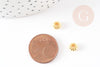 Perles intercalaires rondelles fleurs zamac doré 6mm, x50 (G5791)