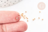 Perles intercalaires rondes lisses laiton doré 2mm, x10 (G4859)
