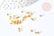 Perles intercalaires rondes lisses laiton doré 3mm, x5gr (G8148)
