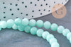 Perles jade turquoise, perles rondes,pierre naturelle jade, fils de 33cm 6mm x1 (G0464)