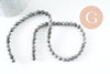 Perles jaspe picasso gris,perles rondes, jaspe gris,pierre naturelle,perles jade,6mm, fil de 65 perles, X1 (G0540)