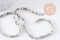 Perles jaspe sésame blanc, jaspe bleuté,pierre naturelle,perle facettée,perles pierre,jaspe naturel, le fil de 90,4mm, x1 (G1641)