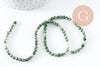 Perles jaspe vert naturel, jaspe bleuté, pierre naturelle, jaspe naturel, 4mm, fil de 38cm, x1 (G4071)