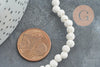Perles lave blanche naturelle 4mm, x1 fil de 40cm (G0590)