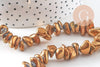 Perles nuggets quartz naturel doré 10-23mm,x1 fil de 37cm (G2411)