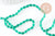Perles ovale verre transparent facetté vert foncé 6x4mm, création bijoux cristal DIY, fil de 38cm x1 (G10107)