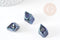Perles pépite géométrique céramique bleu 20mm,perle porcelaine pour création bijoux DIY x10 (G9152)