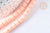 Perles polymère tube rose saumon 6.5x6 mm, fabrication bijoux heishi , le fil de 40cm G7325