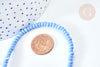 Perles porcelaine abacus bleu tendre 4x3mm, x1 fil de 38cm (G7811)