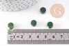 Perles porcelaine vert foncé, perle céramique, perle porcelaine,perle disque, céramique verte,8mm, x10 G4730