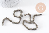 Perles pyrite nugget naturelles 5-8mm x1 (G2054)