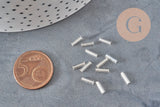 Cuentas de semilla de tubo plateadas de 6 mm x 2 mm, 5 g (G6440)