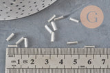 Cuentas de semilla de tubo plateadas de 6 mm x 2 mm, 5 g (G6440)