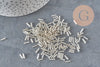 Cuentas de semilla de tubo plateadas de 6 mm x 2 mm, 5 g (G6440)