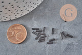 Cuentas de semillas de tubo negro 6x2mm, suministros creativos, cuentas de semillas, cuentas de vidrio negro, x 10gr G2461