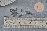 Cuentas de semillas de tubo negro 6x2mm, suministros creativos, cuentas de semillas, cuentas de vidrio negro, x 10gr G2461