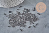 Cuentas de semillas de tubo negro 6x2mm, suministros creativos, cuentas de semillas, cuentas de vidrio negro, x 10gr G2461