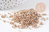 Perles rocaille Tube or pâle 2.5-3mm, x10gr (G10399)