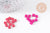 Perles rocaille carré verre rectangle rose façon tila 4.5mm 2 trous, x50 (G7485)