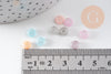Perles rocaille rondelle multicolore pastel 6x33mm, x10gr (G10883)