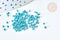 Perles tube bleu métallisé mat façon Delica miyuki, x1 sachet de 8g (G7767)