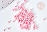 Perles tube verre rose clair façon Delica miyuki, x1 sachet de 8g (G7775)