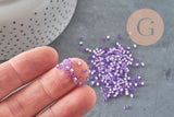 Perles rocaille tube verre violet silver lined 2.5mm, x1 sachet de 8g (G11405)-Perles-Gingerlily Perles