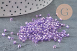 Perles rocaille tube verre violet silver lined 2.5mm, x1 sachet de 8g (G11405)-Perles-Gingerlily Perles