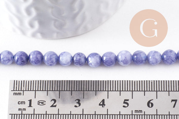 Perles ronde quartz naturel 6mm, x1 fil de 36,5 cm (G3110)