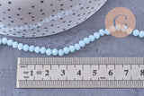 Perles rondelles cristal bleu ciel facette 4x3mm, fil de 41cm x1 (G10614)