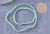 Perles rondelles cristal vert irisé 3x2mm, fil de 39-40cm x1 (G10616)