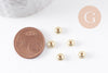 Perles rondelles soucoupe intercalaires zamac doré 5mm, x20 (G10095)