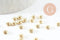 Perles rondelles striée zamac doré 5mm, perles dorées intercalaire pour création bijoux x20 G9546