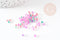 Perles rondes de rocaille verre transparent arc-en-ciel 3~3.5mm, x10gr